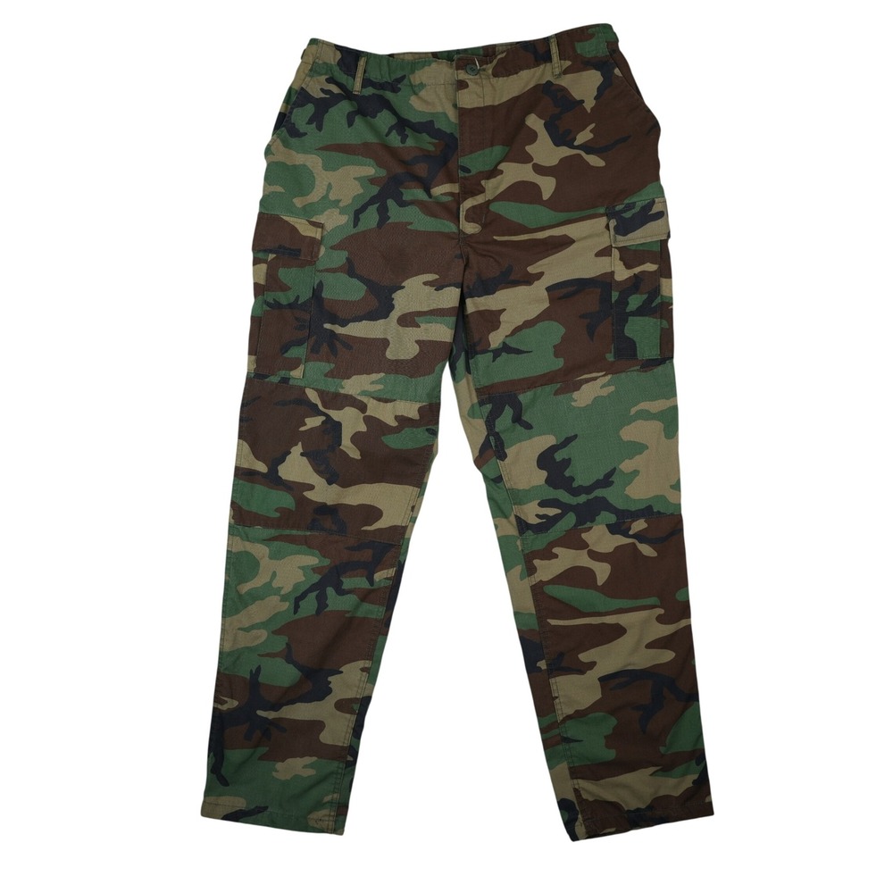 Propper Cargo Pants Men 37x34 Green Woodland Camo Ripstop Military Tactical BDU